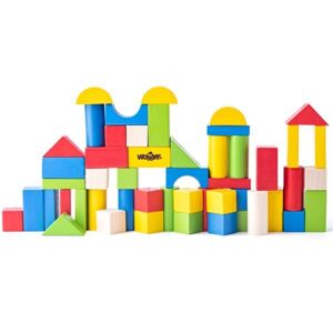 WOODY DICE 50 KS Dřevěná stavebnice, mix, velikost