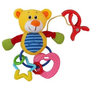 BABY MIX MEDVĚD Plyšová hračka s chrastítkem, mix, velikost