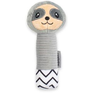 NEW BABY SLOTH Plyšová hračka s kousátkem, šedá, velikost