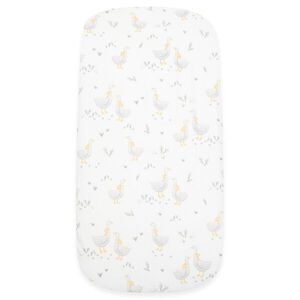NEW BABY HUSIČKY Bavlněné prostěradlo do kočárku, bílá, velikost