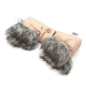 NEW BABY RUKÁVNÍK 2v1 Rukávník na kočárek, béžová, velikost