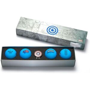 VOLVIK GB CAPTAIN AMERICA SET 4 BALLS + 1 BALLMARKER Golfové míčky, modrá, velikost