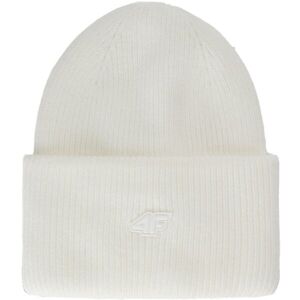 4F CAP Zimní dámská čepice, bílá, velikost UNI