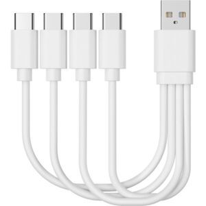 BLUETOUCH CABLE 4 v 1 dobíjecí kabel na USB-C baterie, bílá, velikost