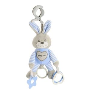 BABY MIX KRÁLÍK Plyšová hračka s vibrací, šedá, velikost