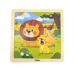 VIGA 9 KS LEV Dřevěné puzzle, mix, velikost