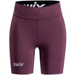 Swix PACE HIGH WAIST W Dámské běžecké kraťasy, vínová, velikost