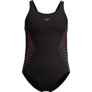 Speedo PLCMT MUSCLEBACK Jednodílné dívčí plavky, černá, velikost 15-16Y