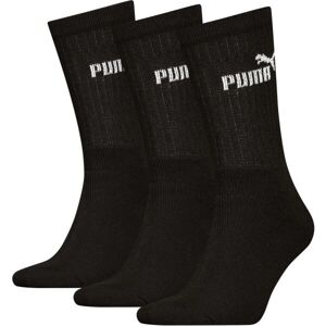 Puma ELEMENTS UNISEX CREW SOCK 3P Sada ponožek, černá, velikost 39-42