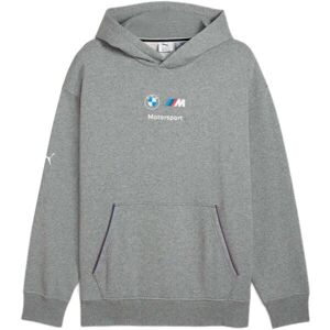 Puma BMW M MOTORSPORT ESSENTIALS+ HOODIE FLEECE Pánská mikina, šedá, velikost