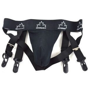 WINNWELL HOKEJOVÝ SUSPENZOR S PODVAZKY BLACK YTH Sportovní suspenzor, , velikost