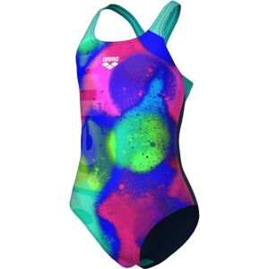 Arena SPRAY PAINT SWIMSUIT SWIM PRO BACK Dívčí plavky, modrá, velikost 10-11Y