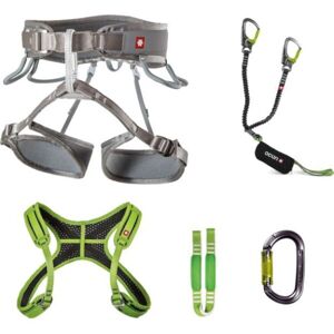 OCÚN VIA FERRATA TWIST + CHEST SET Ferratový set s páracím tlumičem, šedá, velikost