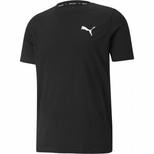 Puma ACTIVE SMALL LOGO TEE Pánské sportovní triko, černá, veľkosť S